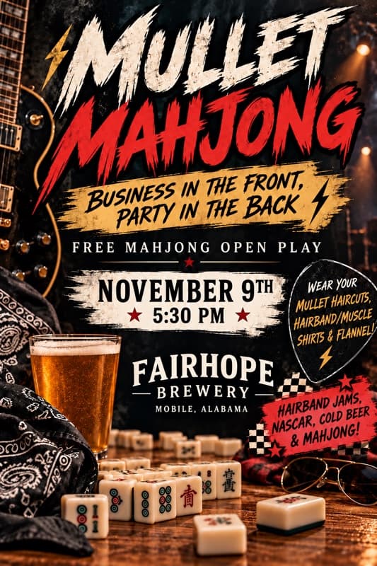 Mullet Mahjong at Fairhope Brewing, Downtown